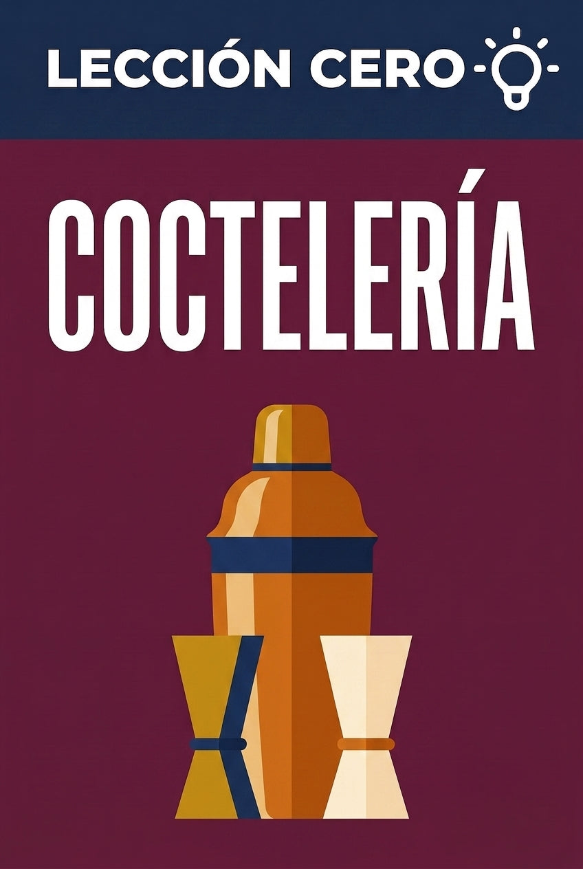 Portada del ebook «Lección cero: Coctelería», guía para principiantes