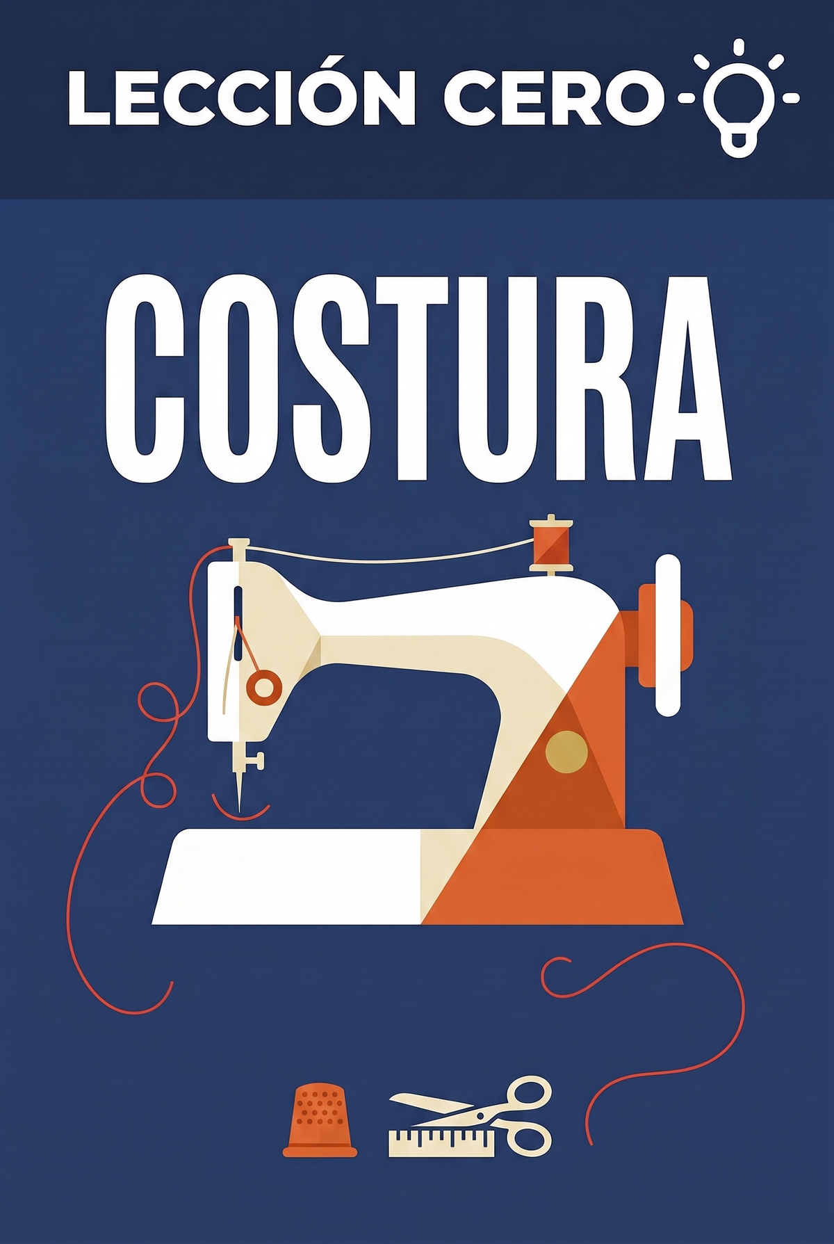 Portada del ebook «Lección cero: Costura», guía para principiantes